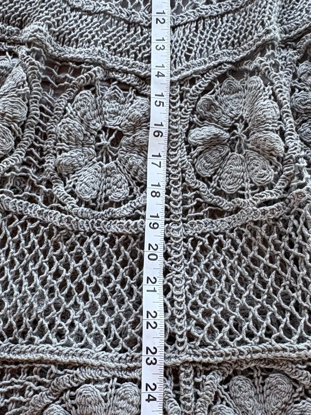 POL crocheted skirt in gray.  OS partially lined.  No flaws - Picture 7 of 12